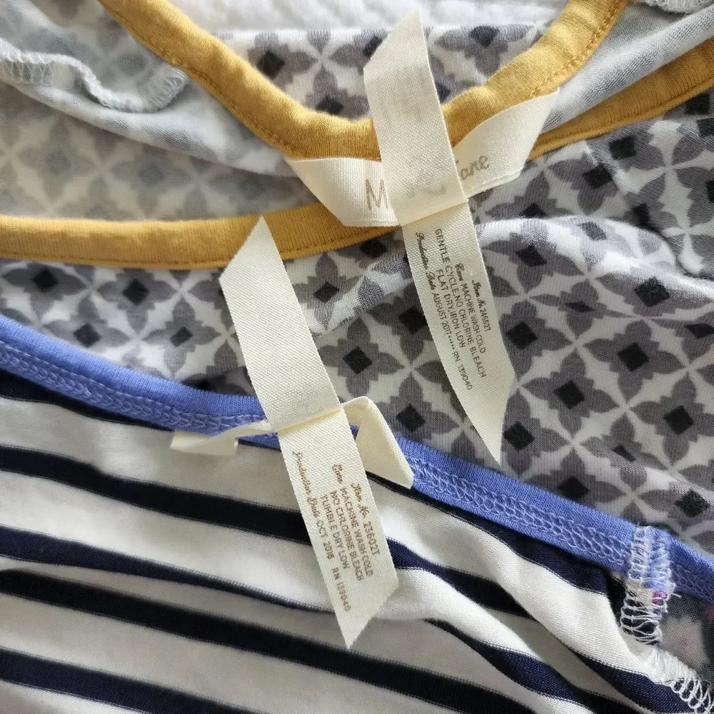 Matilda jane NWOT 3/ sleeve print stripes blouse bundle - Picture 5 of 16